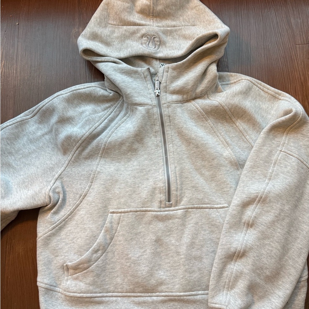 lululemon athletica Light Gray Half-Zip Hoodie